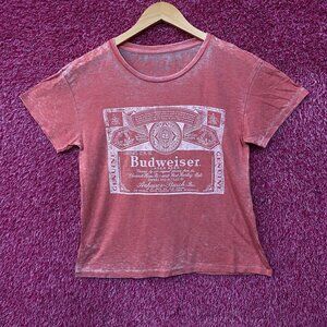 Budweiser King Of Beer 1980'S Vintage Style Logo Graphic T-Shirt Medium
